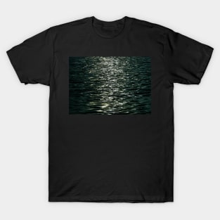 BLACK AND SILVER SHADES OF THE SEA DESIGN T-Shirt